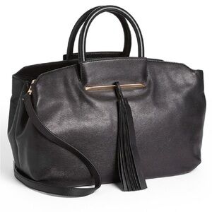 Brian Atwood Grace medium handbag black genuine leather